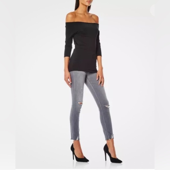 J Brand Alana Provocateur Destruct High Rise Crop Skinny Jeans Gray Size 27 - Picture 14 of 16